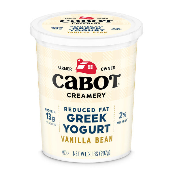 Cabot Greek Yogurt Reduced Fat Vanilla Bean  DestGlow
