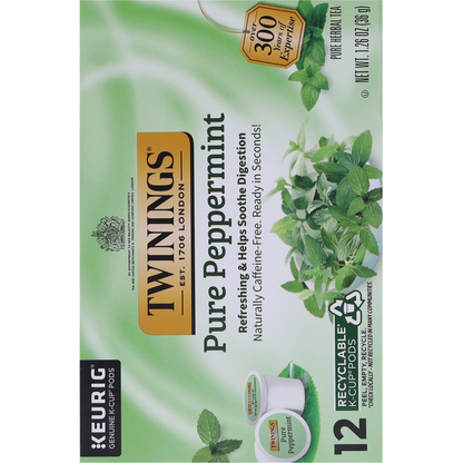 Twinings K-Cup Pods Pure Peppermint Herbal Tea