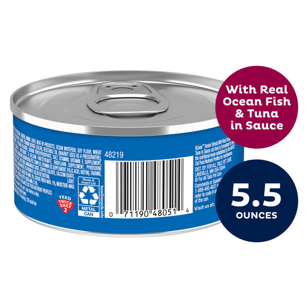 9Lives Senior Shreds Wet Cat Food with Real Ocean Fish &amp; Tuna in Sauce, 5.5 oz. Can  DestGlow