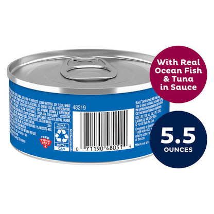 9Lives Senior Shreds Wet Cat Food with Real Ocean Fish &amp; Tuna in Sauce, 5.5 oz. Can  DestGlow