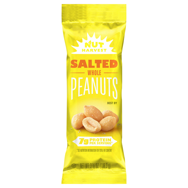 Nut Harvest Peanuts, Salted, Whole  DestGlow