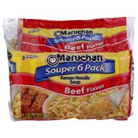 Maruchan Souper Ramen Noodle Soup, Beef, Pack of 6️  DestGlow