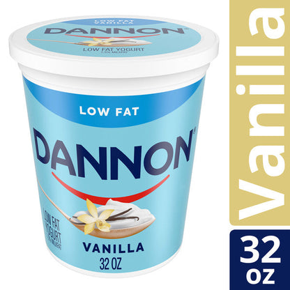 Dannon Vanilla Low Fat Yogurt, Excellent Source of Calcium and Good Source of Protein with the Rich and Creamy Taste of Vanilla Flavored Yogurt, 32 OZ Quart  DestGlow
