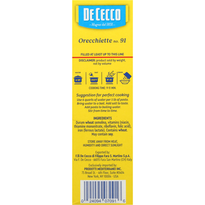 De Cecco No. 91 Orecchiette