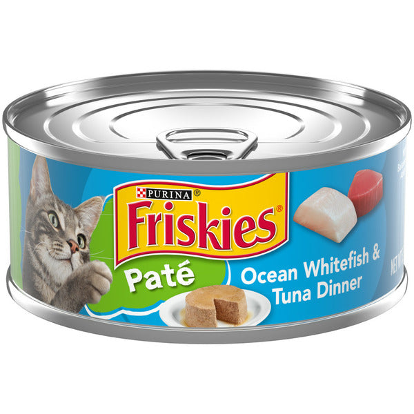 Purina Friskies Pate Wet Cat Food, Ocean Whitefish &amp; Tuna Dinner  DestGlow