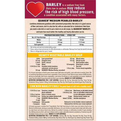 Quaker Barley, Medium, Pearled