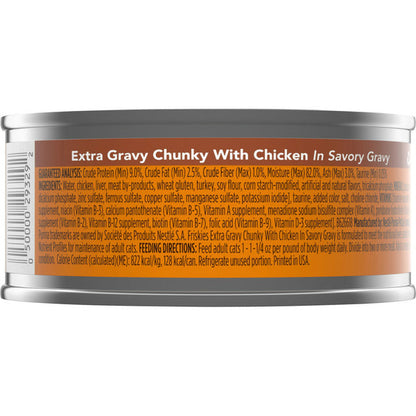 Purina Friskies Gravy Wet Cat Food, Extra Gravy Chunky With Chicken in Savory Gravy