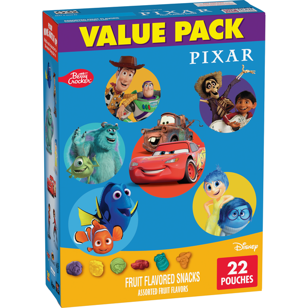 Betty Crocker Disney Pixar Gluten Free Fruit Flavored Snacks Value Pack  DestGlow