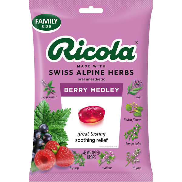 Ricola Berry Medley Throat Drops  DestGlow