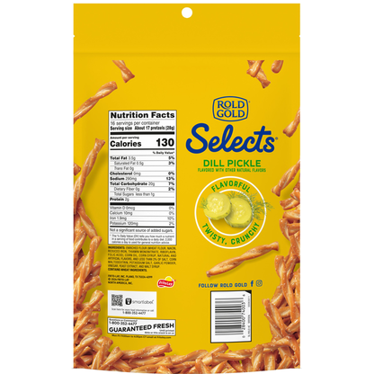 ROLD GOLD Selects Pretzels Twists Oven Baked Dill Pickle 16 Oz