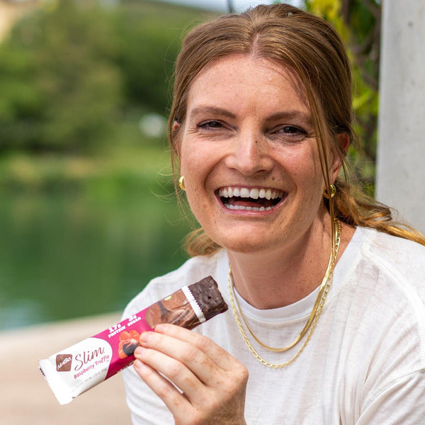 NuGo Slim Raspberry Truffle, Gluten Free, Low Sugar, High Protein Bar  DestGlow