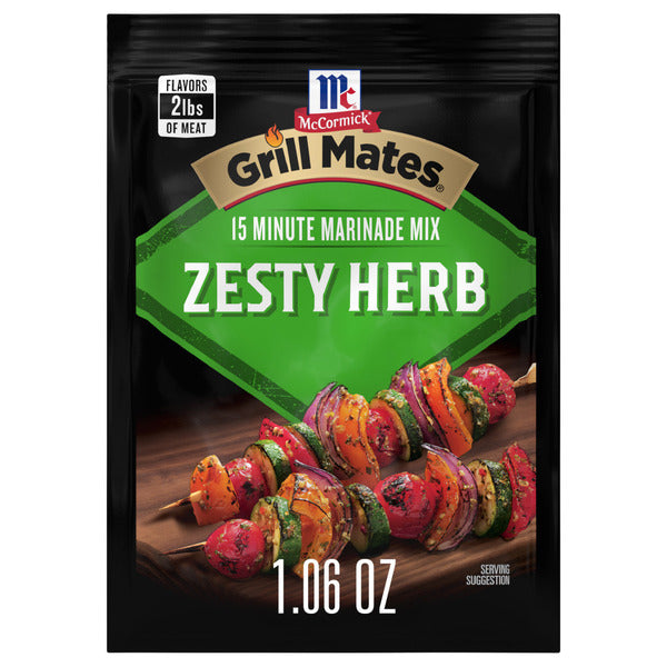 McCormick® GRILL MATES Zesty Herb Marinade Seasoning Mix  DestGlow