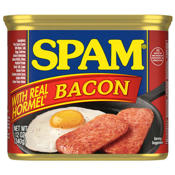 SPAM With Real Hormel Bacon Luncheon Meat  DestGlow