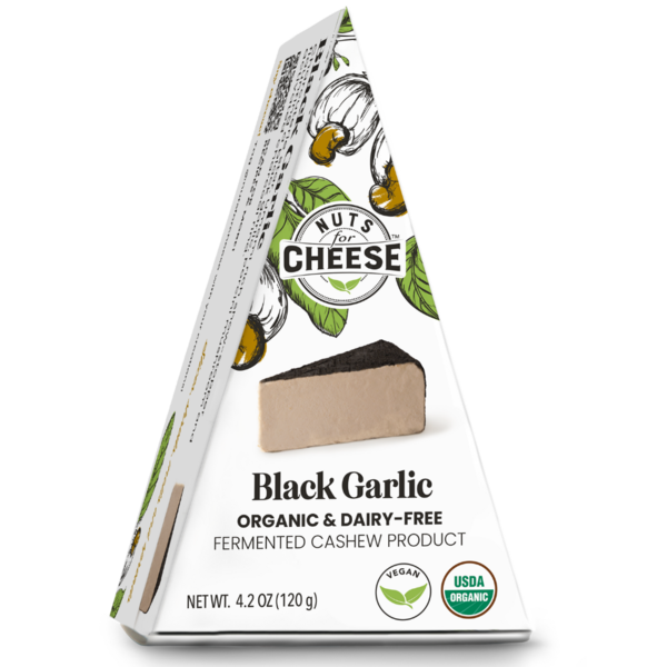 Nuts For Cheese Black Garlic, Organic &amp; Dairy-Free Cheese  DestGlow