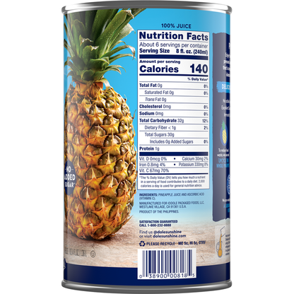 Dole 100% Juice, Pineapple
