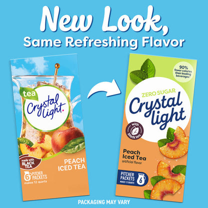 Crystal Light Peach Iced Tea Artificially Flavored Powdered Drink Mix