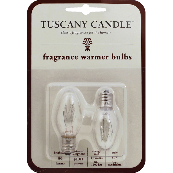 Tuscany Candle Warmer Bulbs, Fragrance, Candelabra, 15 Watts  DestGlow