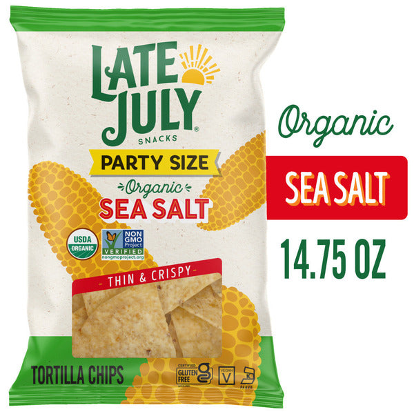 LATE JULY Snacks Restaurant Style Sea Salt Tortilla Chips  DestGlow