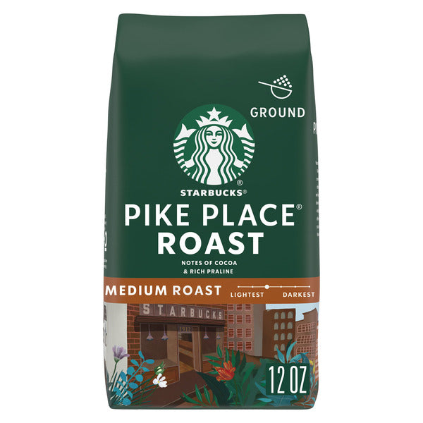 Starbucks Pike Place Medium Roast Ground Coffee  DestGlow