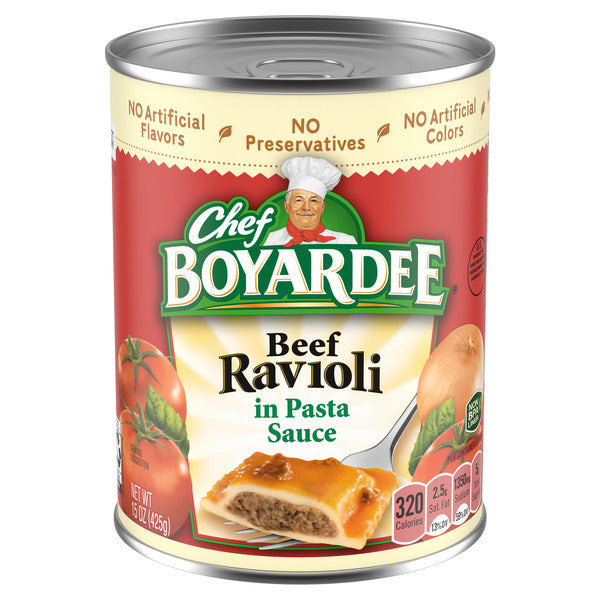 Chef Boyardee Beef Ravioli in Pasta Sauce, Ready-to-Eat Meal  DestGlow