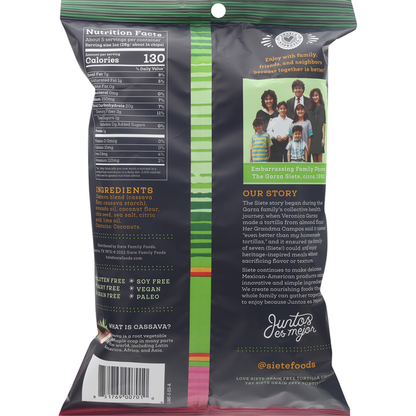 Siete Tortilla Chips, Grain Free, Squeeze of Lime