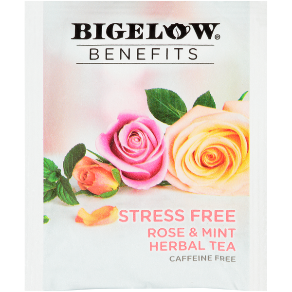 Bigelow Benefits Stress Free Rose &amp; Mint Herbal Tea  DestGlow