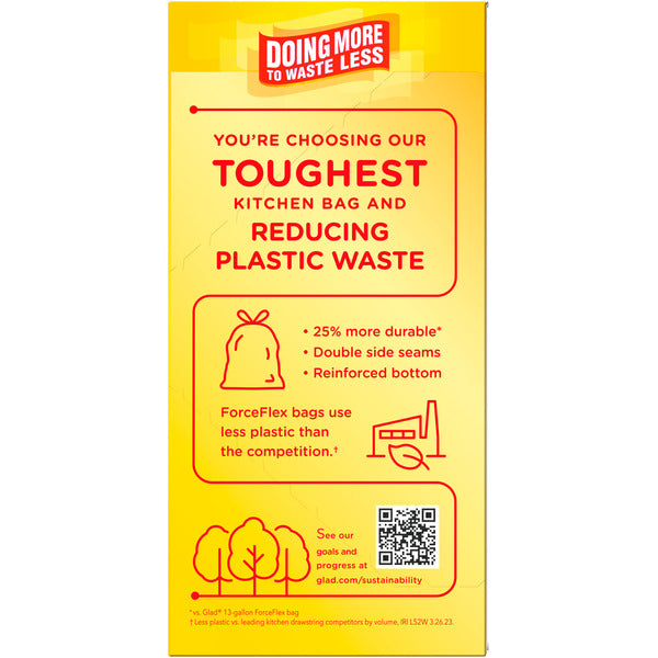 Glad ForceFlex MaxStrength Scented Kitchen Trash Bags  DestGlow