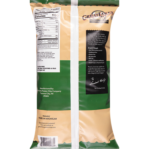 Great Lakes Potato Chip Potato Chips, Parmesan Ranch, Kettle Cooked  DestGlow