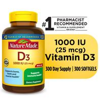 Nature Made Vitamin D3 1000 IU (25 mcg) Softgels️  DestGlow