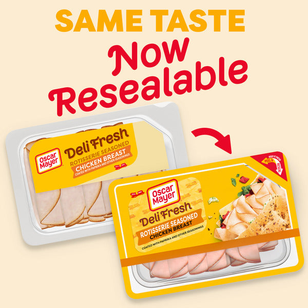Oscar Mayer Rotisserie Seasoned Chicken Breast Sliced Lunch Meat, for a Low Carb Lifestyle