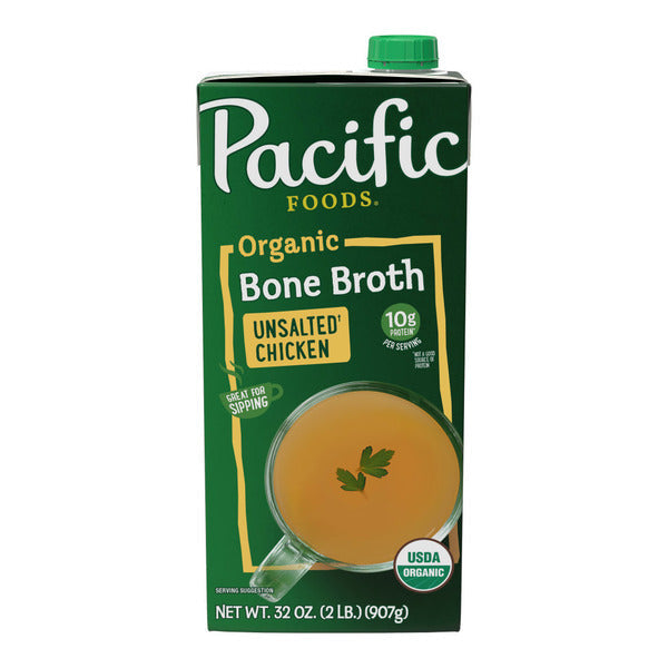 Pacific Foods Organic Unsalted Chicken Bone Broth  DestGlow