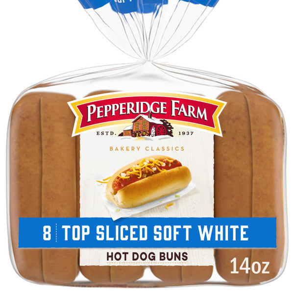 Pepperidge Farm Top Sliced White Hot Dog Buns  DestGlow