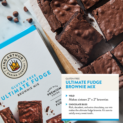King Arthur Baking Company Gluten Free Fudge Brownie Mix, Non-GMO Project Verified, Certified Kosher