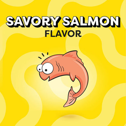 TEMPTATIONS Jumbo Stuff Crunchy and Soft Cat Treats Savory Salmon Flavor