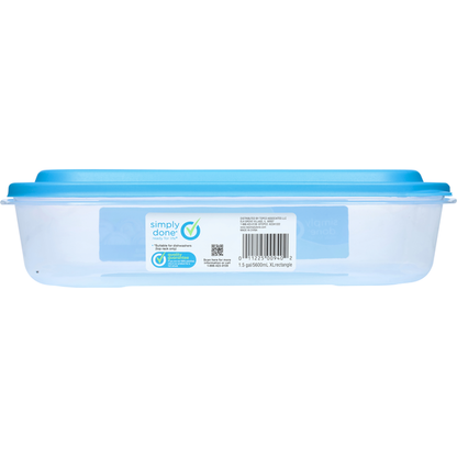 Simply Done Container &amp; Lid, Durable, Extra Large Rectangle, 1.5 Gallon