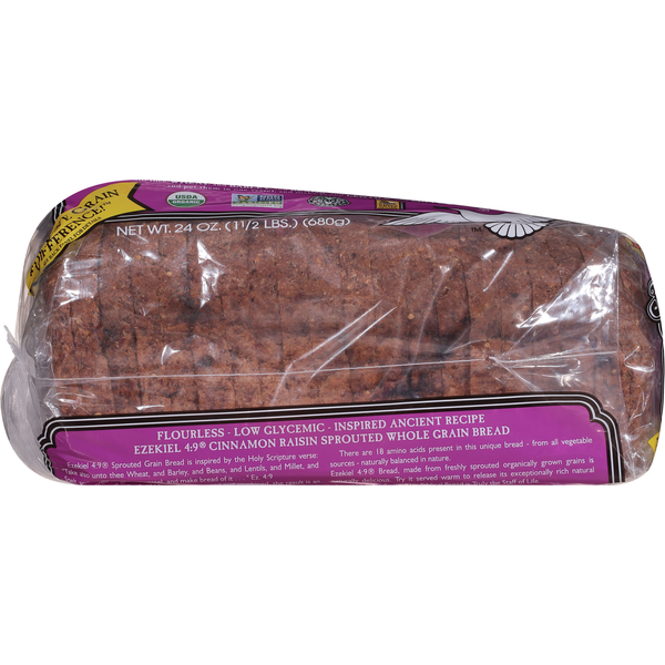 Food for Life Flourless Sprouted Grain Cinnamon Raisin Bread  DestGlow