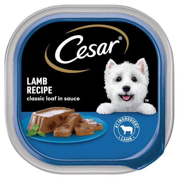 Cesar Loaf in Sauce Adult Wet Dog Food Lamp Recipe, 3.5 oz. Tray  DestGlow
