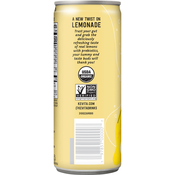 KeVita Sparkling Classic Lemonade with Prebiotics  DestGlow