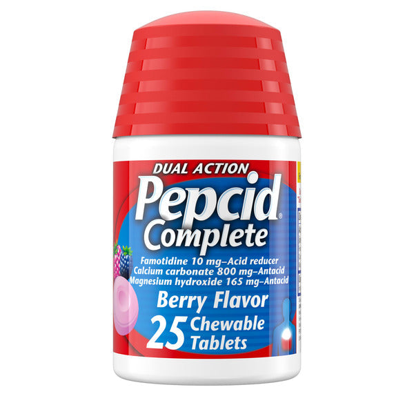 Pepcid Complete Acid Reducer + Antacid Chews, Berry, 25 ct  DestGlow
