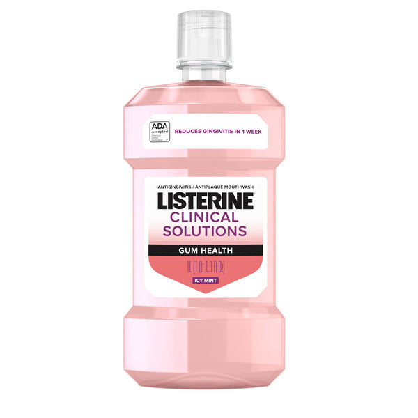 Listerine Gum Health Antiplaque Antiseptic Mouthwash, Icy Mint, 1 L  DestGlow