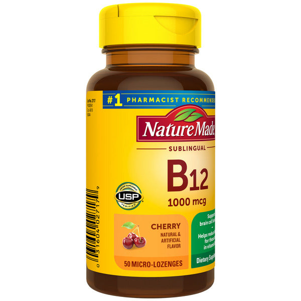 Nature Made Sublingual Vitamin B12 1000 mcg Micro-Lozenges  DestGlow