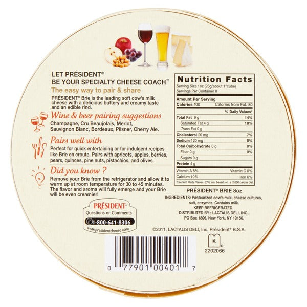 Président Brie Cheese, Soft‑Ripened  DestGlow