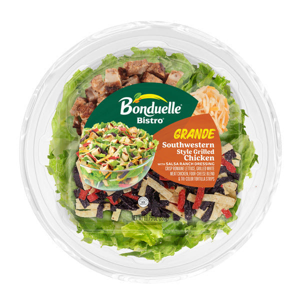 Bonduelle Bistro Grande Southwestern Style Grilled Chicken Salad Bowl with Salsa Ranch