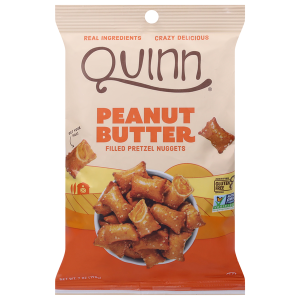 Quinn Snacks Pretzel Nuggets, Creamy Peanut Butter Filled  DestGlow