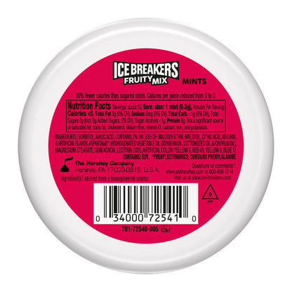 ICE BREAKERS Fruity Mix Assorted Fruit Flavored Sugar Free Mints Puck, 1.5 oz