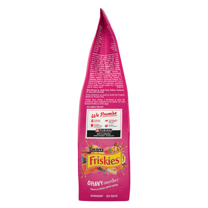 Purina Friskies Gravy Swirlers With Flavors of Chicken, Salmon and Gravy Dry Cat Food
