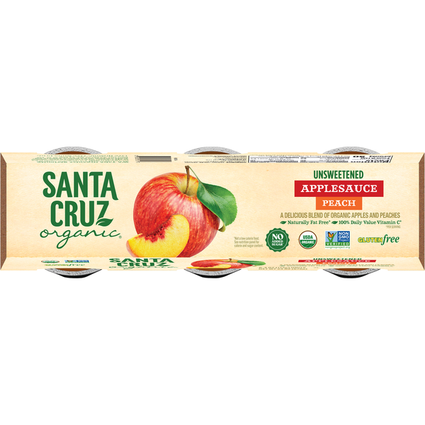 Santa Cruz Organic Unsweetened Peach Applesauce  DestGlow
