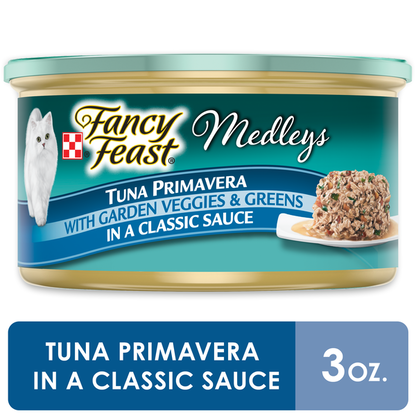 Purina Fancy Feast Wet Cat Food, Medleys Tuna Primavera With Veggies &amp; Greens in a Classic Sauce  DestGlow