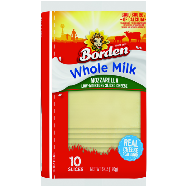 Borden Whole Milk Mozzarella Slices  DestGlow