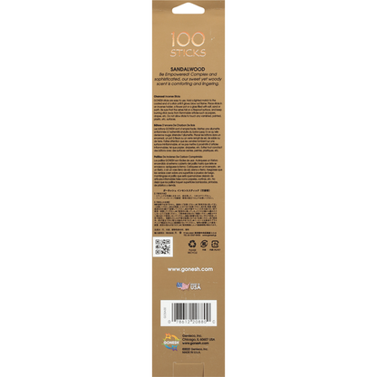 GONESH Extra Rich Incense Sticks, Sandalwood